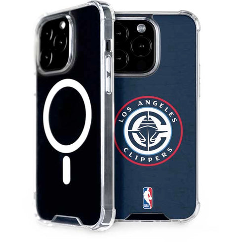 NBA Los Angeles Clippers Distressed Blue iPhone 15 Pro MagSafe Case